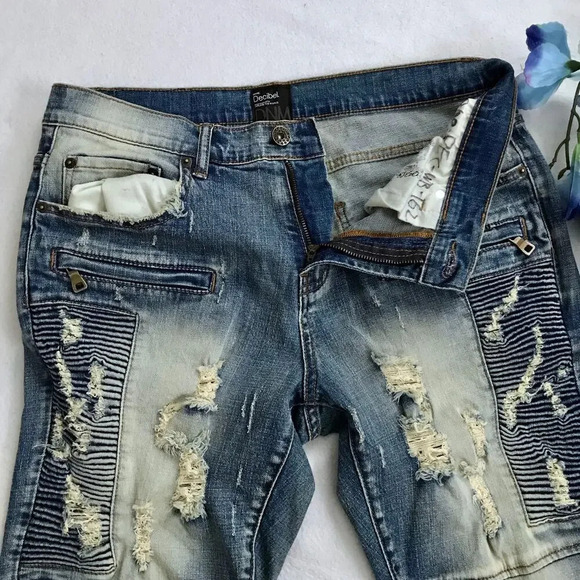 Decibel NWOT Medium Wash Jean Shorts Men 34 - Picture 5 of 10